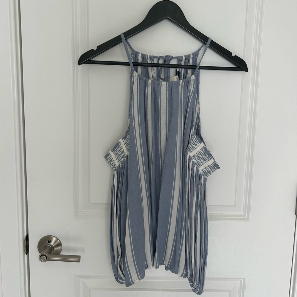 American Eagle Outfitters Cold Shoulder Striped Flowy Top